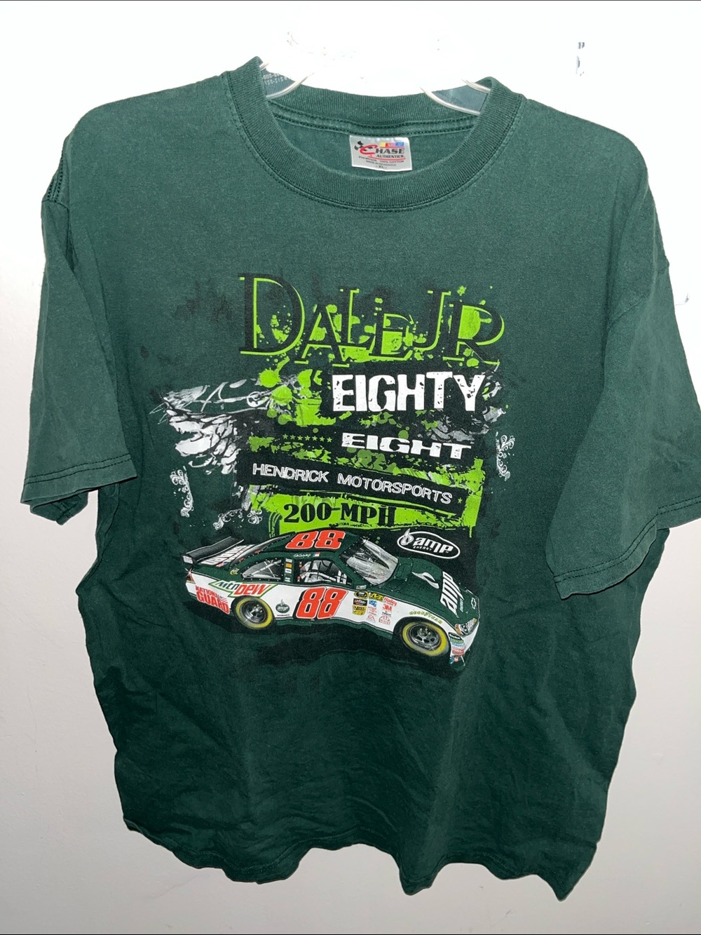 Chase Authentics Dark Green Dale Jr. 88 Racing Graphic Tee